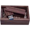 UFARID Unità Flash USB3.0 Rotazione Legno massiccio Alta velocità Scheda di memoria Archivio dati Chiavetta USB3.0 Thumb Disk con Scatola di legno (128GB, Bois carbonisé)
