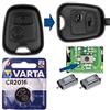 mt key Kit di riparazione Kit di riparazione chiave auto con 2 pulsanti + pulsanti + batteria Compatibile con Peugeot 206
