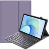FKQLH Custodia Tastiera per Samsung Galaxy Tab S10 FE+/FE Plus 13,1 Pollici, QWERTY Layout Tastiera Bluetooth Magnetica Staccabile con Slim Cover, Viola