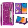 FERLAN Custodia per Huawei P20 Pro,in Premium pelle brillante con glitter e Slot Schede,Stand Funzione,per Huawei P20 Pro telefono (Viola)