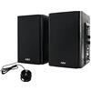 adj Pro-Sound Edu Set di Altoparlanti 2.0 in Legno, Speaker Casse Stereo con Potenza 30W (RMS), Controllo Volume Laterale, Ingresso Audio Jack da 3,5mm per PC, Tablet, Mac
