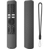 THLMT Custodia per telecomando compatibile con Xiaomi XMRM-ML, telecomando TV Custodia in silicone antiurto per pelle di ricambio con cordino (solo custodia) (Grigio scuro)