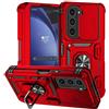 FYYFTYT Custodia per Galaxy Z Fold 6, custodia protettiva con anello antiurto militare con slot per penna nascosto (per Galaxy Z Fold 6/rosso)