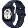 GIOPUEY Cinturini Compatibile con Honor Watch 4, Morbido Silicone Cinturino [Resistente all'Usura] [Traspirante] - Midnight Blue