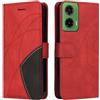 XINNI Cover Protettiva per Motorola Moto G35 Case | retrò Cellulare Custodia Libro Antiurto in Flip Pelle PU/TPU