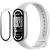 PHONILLICO Cover compatibile per Xiaomi Smart Band 10 - Protezione rigida Custodia trasparente Vetro temperato smartwatch
