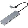 ZoraYorce Lettore di schede 5 in 1, USB 3.0, CFast/SD/CF/XD/TF, tipo C & USB A, ad alta velocità, durevole, Plug & Play per Windows & Chrome OS
