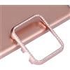 MXFDOKD Compatibile con Apple Watch 5 44mm Custodia Argento, Glitter Orologio Custodie Protezione Case in Metallo Cover Ultra Sottile Cassa Antiurto Paraurti Compatibile con iWatch 44mm Series 4/5/6/SE