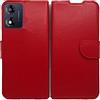 KEJI Cover Custodia per Motorola Moto E13, Cover Custodiaa Libro in Pelle Portafoglio con Supporto Flip Caso Supporto Stand Chiusura Magnetica Motorola Moto E13, Elegante (ROSSO)