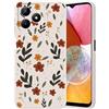 Guxira Cover Protettiva per Realme Note 50 / Realme C53 / Realme C51, Carino Floreale Design Custodia Antiurto Silicone Cover Antipolvere Protettiva Case per Realme C53 / Realme C51 - Fiori di Foglia
