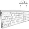 Macally WKEYHUBMB-A, Tastiera Mac estesa con tastierino numerico, 2 Porte USB e Layout Americano QWERTY, USB-A, Design in Alluminio