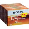 Sony 5-pack MiniDV Premium Tape - 60 min - Nastro di video