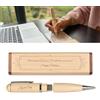 Generico Penna in legno personalizzata con chiavetta USB, chiavetta USB 3.0 in legno personalizzata con incisione con penna e scatola, memory stick portatile, penna a sfera (Frame, 256GB)