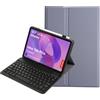 YKWXSC Custodia Tastiera per Lenovo Idea Tab Plus 12,1 Pollici Tablet TB365FC, QWERTY Staccabile con Collegamento Bluetooth Tastiera, Violetta