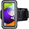 CoverKingz Porta cellulare da corsa per Samsung Galaxy A52/A52 5G/ A52s 5G - Porta telefono corsa con tasca portach Galaxy A52/A52 5G/A52s 5G - Portacellulare Fascia braccio smartphone Nera