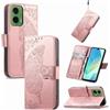 JIUNINE Cover a Libro per Motorola Moto G06 / G06 Power, Oro rosa