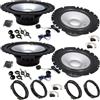 EvoTuning Kit 8 Casse Altoparlanti compatibile con Alpine SXE-1750S per VW Golf VII Mk7 dal 2012 al 2021 Anteriori e Posteriori + 4 Anelli Adattatori + 4 Cavi/connettori (no plug and play)