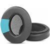 TaiZiChangQin H17 Cuscinetti auricolari più spessi in memory foam, compatibili con cuffie MPOW H17 H 17 (auricolari in pelle proteica)