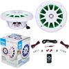 GK SOUND KIT SET PER BOSS AUDIO SYSTEMS MRGB55W 2 altoparlanti marini coassiali a 2 vie da 5,25 13,3 cm, 75 watt rms 150 watt max, 4 ohm, impermeabili, con led rgb, a coppia + telecomando omaggio