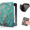 COCFOOKIW Custodia per 6 Pollici Kindle Paperwhite 5a/6a/7a Generazione (Versione 2012/2013/2015), Pelle morbida TPU Cover Protettiva Alla Moda con Cinturino da Polso e Automatica Veglia/Dormire