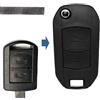 mt key Chiave pieghevole UMBAU alloggiamento telecomando 2 tasti HU100 vergine compatibile con Opel