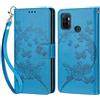 KENHONER Compatibile Cover con Oppo A53s 4G,Premium Pelle PU Portafoglio Flip Libro Custodia Cover per Oppo A11S [Protezione Completa] (Blu)