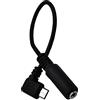Exingk Cavo adattatore da micro USB a jack da 3,5 mm per cuffie, cavo di ricambio da 15 cm