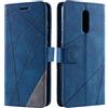 Laybomo Cover per Nokia 3.2, Custodia Nokia 3.2 Portafoglio Pelle Morbido [Dermocompatibile][Silicone TPU Antiurto] Funzione Supporto Slot per Schede Cover Libro per Nokia 3.2, Blu