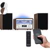 Auna Radio portatile Bluetooth, stazione radio digitale Dab/Dab+/FM/Streaming, potente radio da 25 W con altoparlanti stereo staccabili, schermo LCD, telecomando, MP3, porta USB, alimentazione di rete