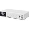 MEDION Radio da cucina per montaggio sottopensile P66750 (DAB+, radio FM, display a colori TFT, timer tempo di cottura, Bluetooth, striscia di LED, incl. materiale di montaggio) bianca