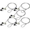vhbw 5X Kensington Lock per Laptop Notebook - Cavo di Sicurezza con Chiavi, 1,2 m