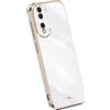 RankOne La Custodia del Telefono è Adatta per HONOR 90 5G (6.7 Inches), Case per Cellulare in Silicone con Telaio Galvanico - Bianco