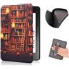 COCFOOKIW Custodia per 6 Pollici Kindle 11a Generazione (Versione 2022), Pelle morbida TPU Cover Protettiva Alla Moda con Cinturino da Polso e Automatica Veglia/Dormire (Modello C2V2L3)