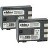 vhbw 2x batteria compatibile con Canon PowerShot S70, S80, S50, S60, G7, G9, S40, S45, S30 videocamera camcorder (600mAh, 7,2V, Li-Ion)