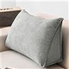 NENIUX - Cuscino a cuneo grande per lettura, cuscino per testiera triangolare, cuscino di supporto lombare/dorsale con copertura sfoderabile per letto diurno, divano, tatami, casa, 60 * 35 * 20 cm