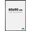 yd. Your Decoration - Cornice 60x90 cm - Nero Lucente - Cornice Decorativa Parete in Plastica con Vetro in acryl - Antiriflesso - 60x90 Cornice - Evry