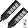 LANGY 2PACK Lampada da esterno per lampada solare da 20000 lumen con telecomando, sensore di movimento crepuscolare all'alba, lampada da esterno alimentata a energia solare IP65 impermeabile
