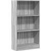 vidaXL Libreria Grigio Sonoma 60x24x109 cm in Truciolato, Mobile Porta Libri, scaffale per Libri, Mobile portaoggetti, Porta Libri