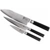 Shun KAI Shun Classic set di coltelli da cucina giapponesi 3 pezzi - Santoku lunghezza lama 18 cm + Coltello multiuso lunghezza lama 15 cm + Coltello da officina lunghezza lama 9 cm - VG MAX Core