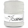 ColiNea, cordoncino in cotone con anima in cotone, intrecciato, 5mm, 100m (Bianco, 200m)