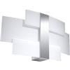 SOLLUX lighting Applique da Parete Interno - Lampada da Parete - 1 Paralume - Lampada LED - Cromo Bianco Celia