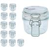 Bormioli Rocco Bormioli Bicchieri Fido con chiusura a leva, 12 pezzi, capacità 125 ml, conservazione ermetica grazie all'anello in gomma e alla chiusura a leva