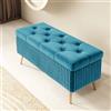 XDONE Pouf e Cassapanca Contenitore in Legno - Panca e Sgabello Contenitore per Ingresso e Camera da Letto - Piedini - Colo