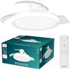 Philips Bliss Ventilatore a Soffitto con Pale Retrattili e Lampadina LED, 3 Pale, Pala Aperta 106 cm, 4.500 lm, Luce Bianca Tunabel 3.000-6.500 K, Regol. Fino a 5%, Telecom. Incl., Bianco Brillante