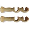 tendaggimania ® Coppia Staffe bastone tenda doppie per Bastone Tende in legno diametro 35 mm - Colore Naturale