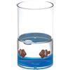 Gedy PY108900300 Pyxis - Portaspazzolini da appoggio in Policarbonato Trasparente con Decoro Acqua