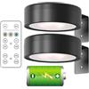 OUDIOHAI Luce Magnetica per Quadri, 2pcs Faretti LED per Quadri, Luci per Quadro da Parete con Telecomando, Applique Senza Fili, Lampada Adesiva Muro a Batteria Illuminazione Magnetica (Nero)