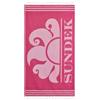SUNDEK Telo Mare Key Fouta Jacquard con Logo (Fucsia)