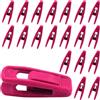 Hordion 20 clip in velluto, resistenti, antiscivolo, per pantaloni, per grucce sottili in feltro, rosa acceso