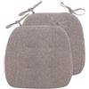 JingNian Cuscini Per Sedie Da Cucina Con Lacci, Cuscini Per Sedie Da Pranzo 43x41 Cm, Cuscini Per Sedie Bifacciali Per Sala Da Pranzo, Cuscini Per Sedili Antiscivolo A Forma (Size:Pack of 2,Color:Colore caffè)